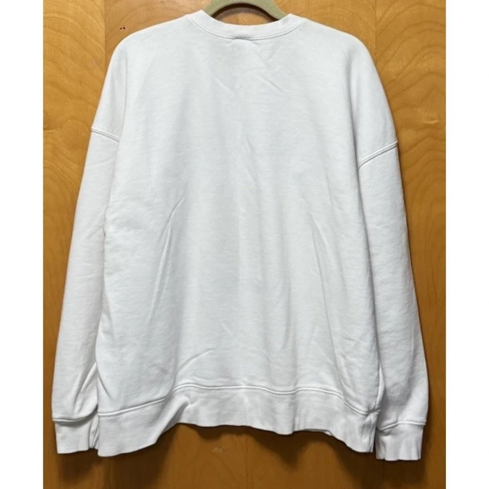 Wild Fable‎ Amalfi Lemon Coast Graphic Cotton Blend White Oversized Sweatshirt M - Picture 2 of 8